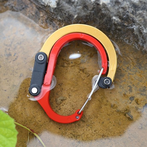 多色D型变形铝合金多功能登山扣