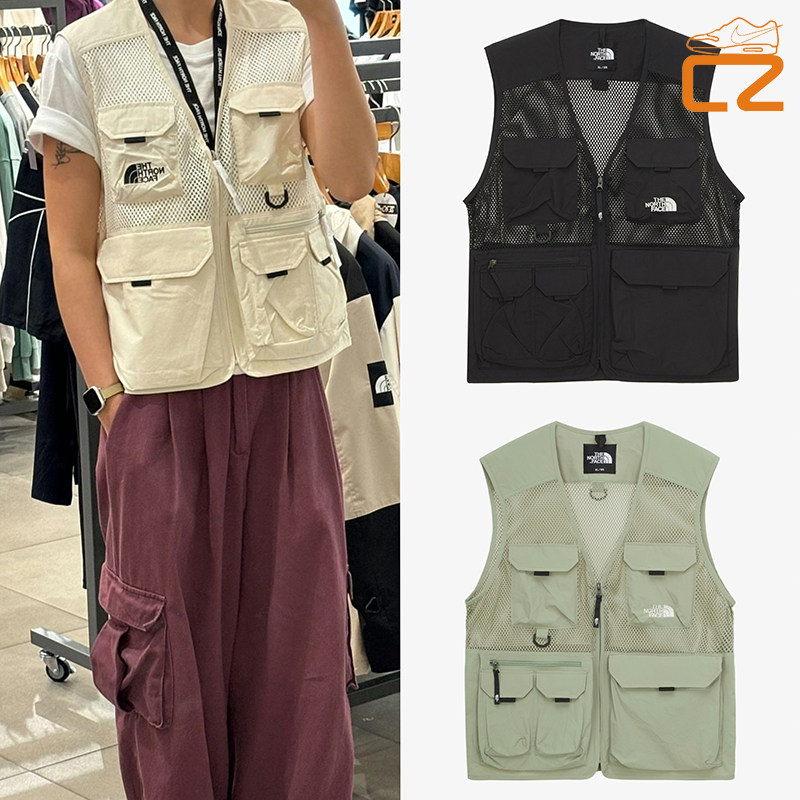 北面TheNorthFace多口袋工装钓鱼徒步骑行机能多功能战术透气马甲