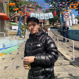 北面巅峰TheNorthFace超轻保暖防风防水连帽男女款排骨鸭绒羽绒服