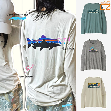 巴塔哥尼亚26新款Patagonia Cool Daily Graphic C1速干女款长袖T
