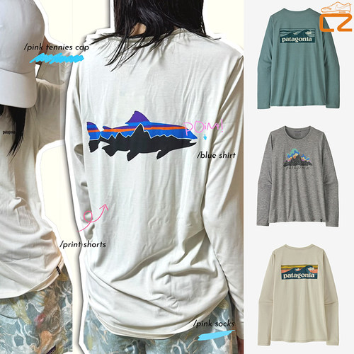 巴塔哥尼亚26新款Patagonia Cool Daily Graphic C1速干女款长袖T
