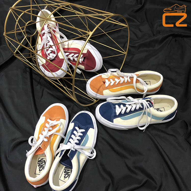 vans style 36 橘子汽水 橙色 白蓝 白红 夏日经典低帮男女帆布鞋