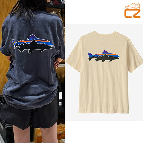 巴塔哥尼亚26款Patagonia Fitz Roy Trout 有机棉男女款圆领短袖T