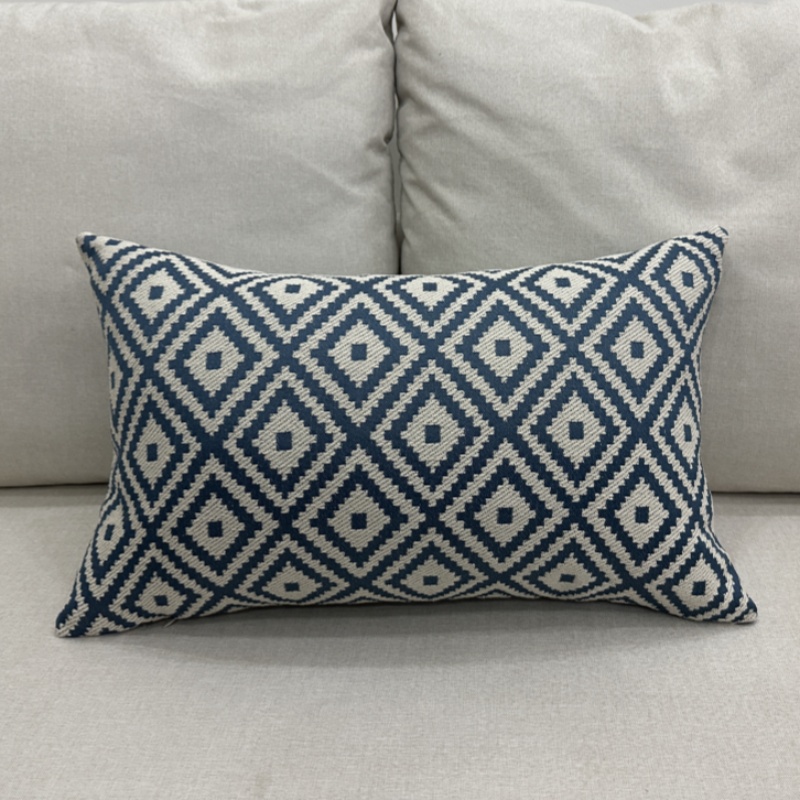 北欧棉麻沙发护腰枕长方形靠枕客厅床头靠枕长条靠垫套可拆洗定制