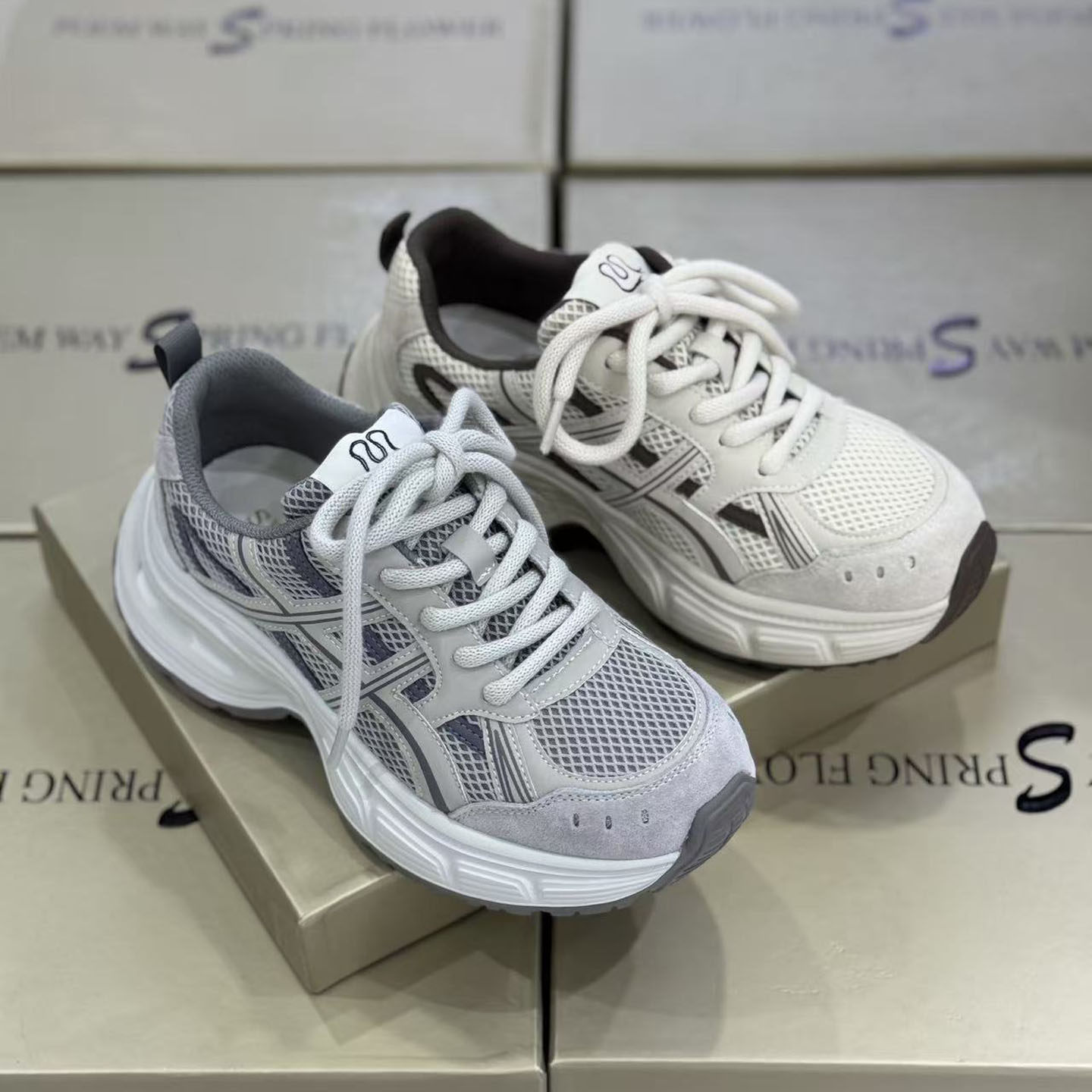 诗路花语2025秋季老爹鞋女超轻