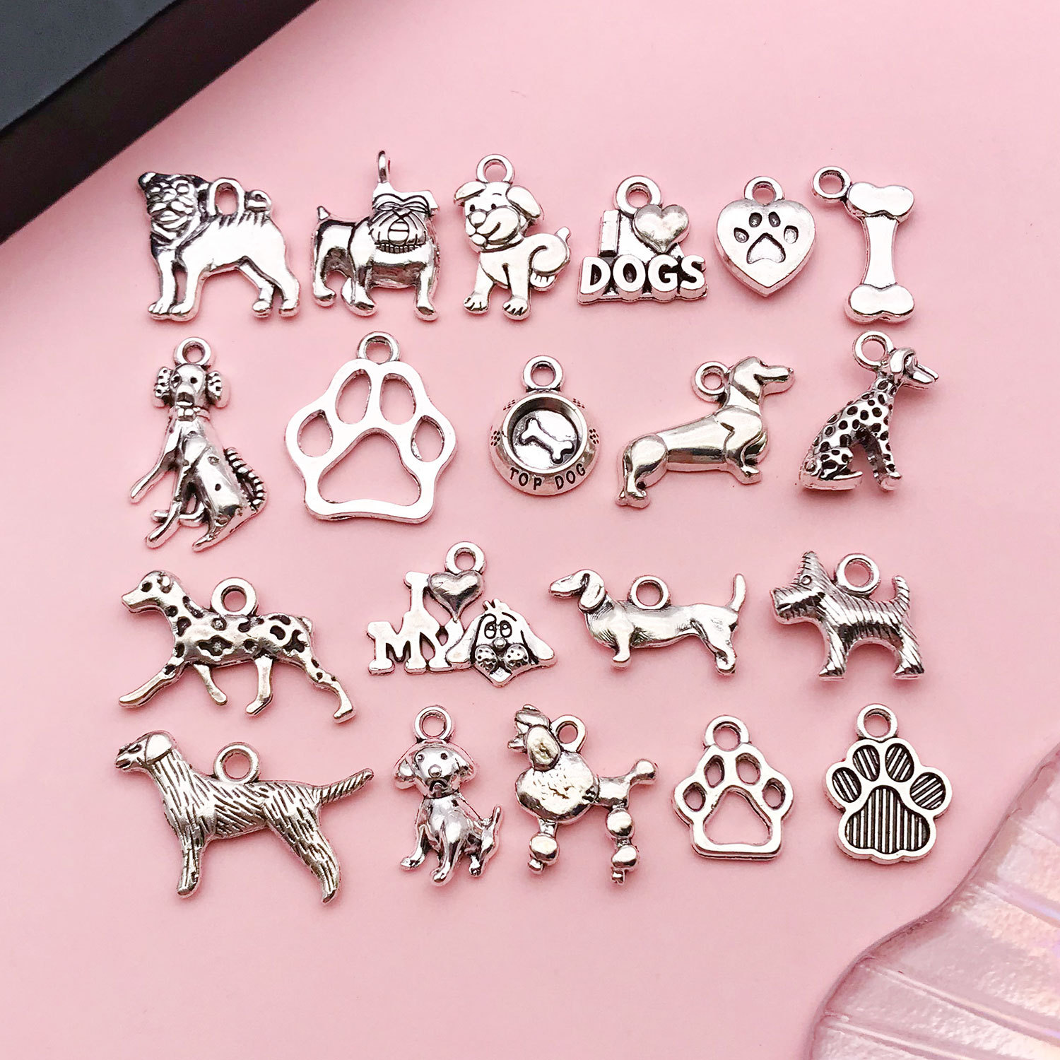 120款朋克机器人零件手工Diy宠物犬吉娃娃柯基狗贵宾犬吊坠饰品