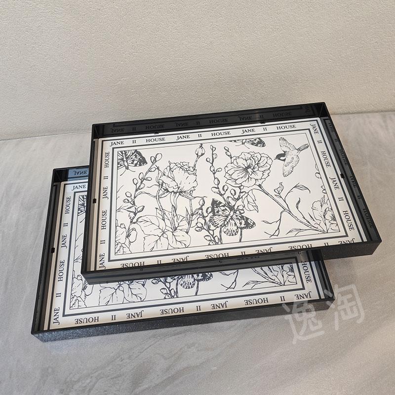 轻奢亚克力收纳托盘洗手台置物架