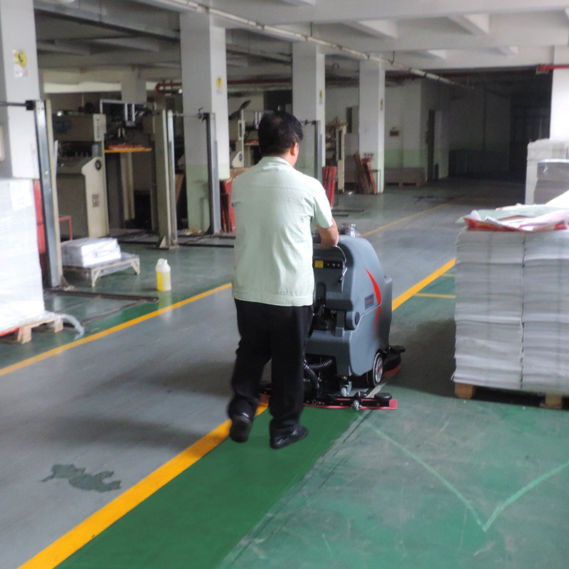 上海手推式洗地机 高美50B无线移动式拖地机超市工厂车间油污清洗