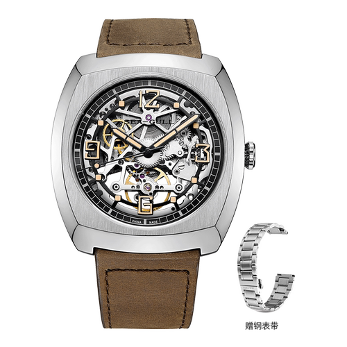 海鸥表酒桶镂空机械表