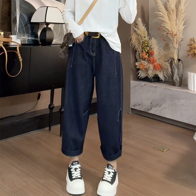 2026春季新款九分老爹牛仔裤