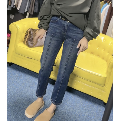 烟管裤八分常规牛仔2024秋季