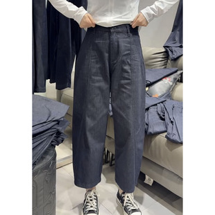 显瘦遮肉百搭奶奶气球老爹牛仔裤 2026春季 大码 高腰九分哈伦裤 新款