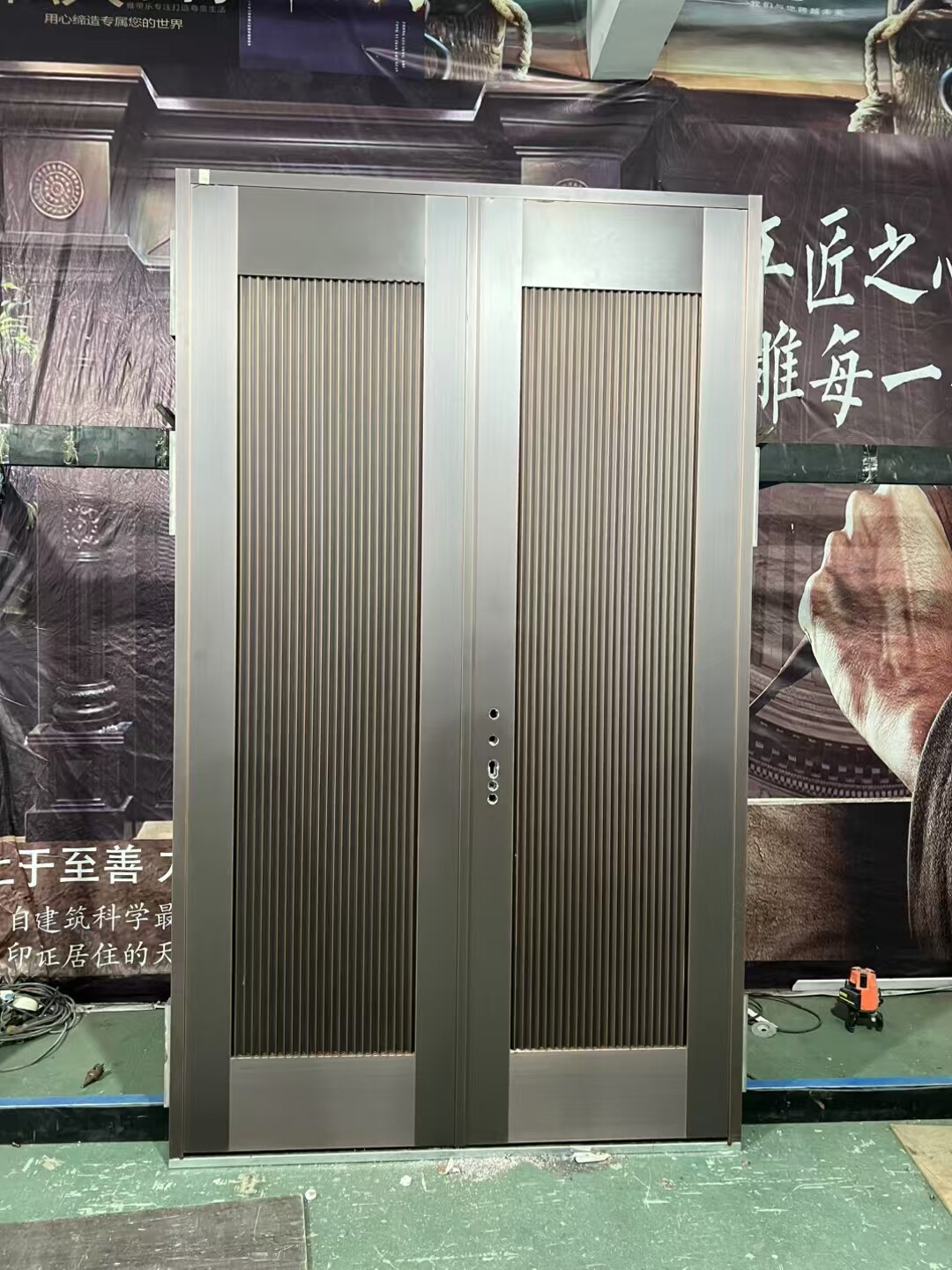 别墅大门铸铝门双开子母门入户门进户门
