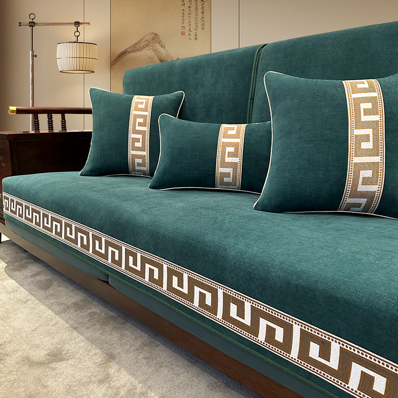 新中式沙发垫四季通用雪尼尔高端现代北欧简约红木坐垫套罩盖布巾,居家布艺,沙发垫,淘宝优惠券,粉丝福利购,淘宝优惠卷