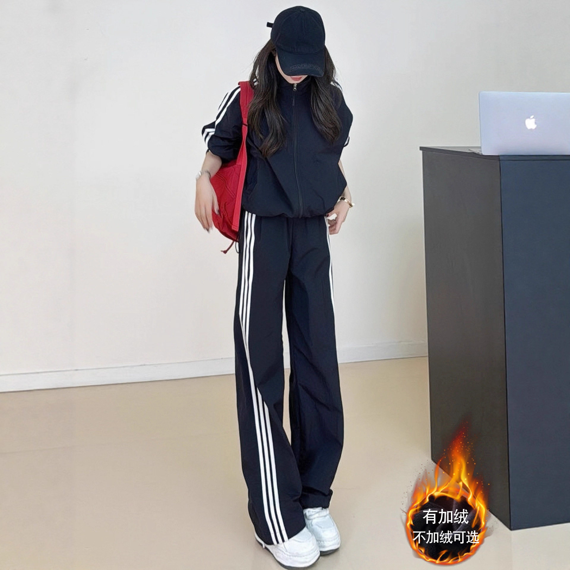 巨好看的卫衣套装女秋冬显瘦潮牌侧条纹外套休闲长裤加绒两件套潮,女装/女士精品,时尚套装,淘宝优惠券,粉丝福利购,淘宝优惠卷