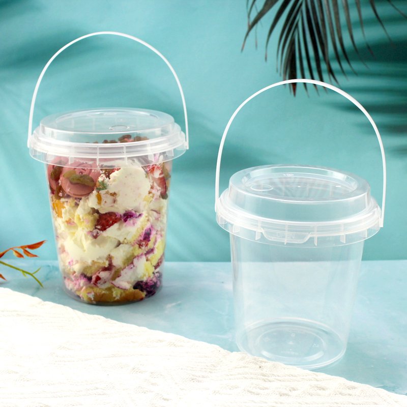 1L手提水果捞桶手打柠檬奶茶杯