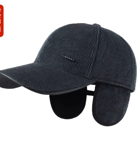 Мужская зимняя шапка, шерстяная утепленная бейсболка, для среднего возраста