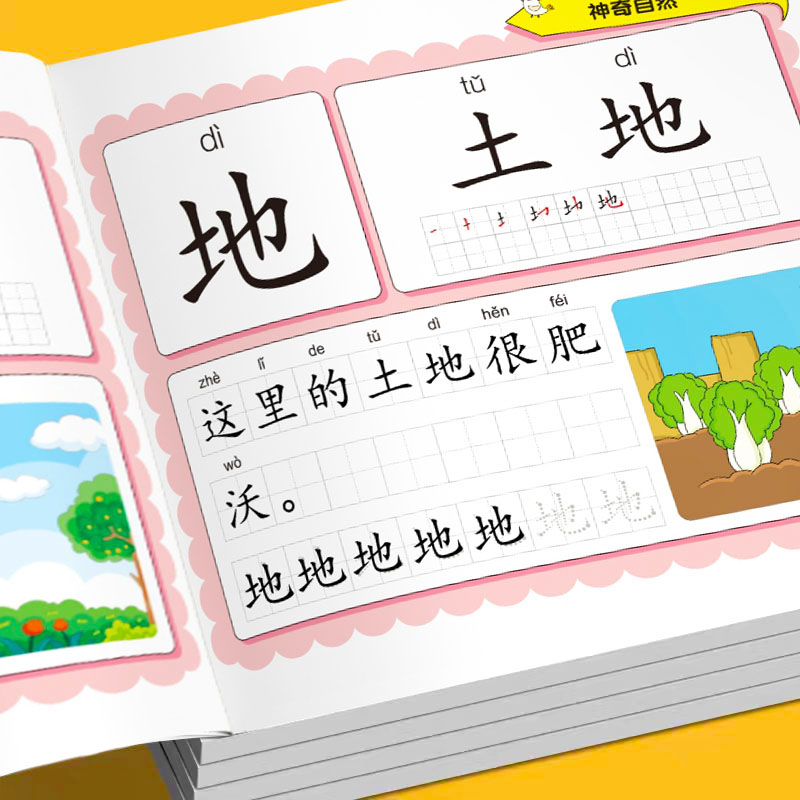学前识字造句书幼儿认字识字幼小衔接教材全套一日一练象形识字生字组词卡片神器学前班儿童宝宝看图识字大王启蒙认知描红本练字帖