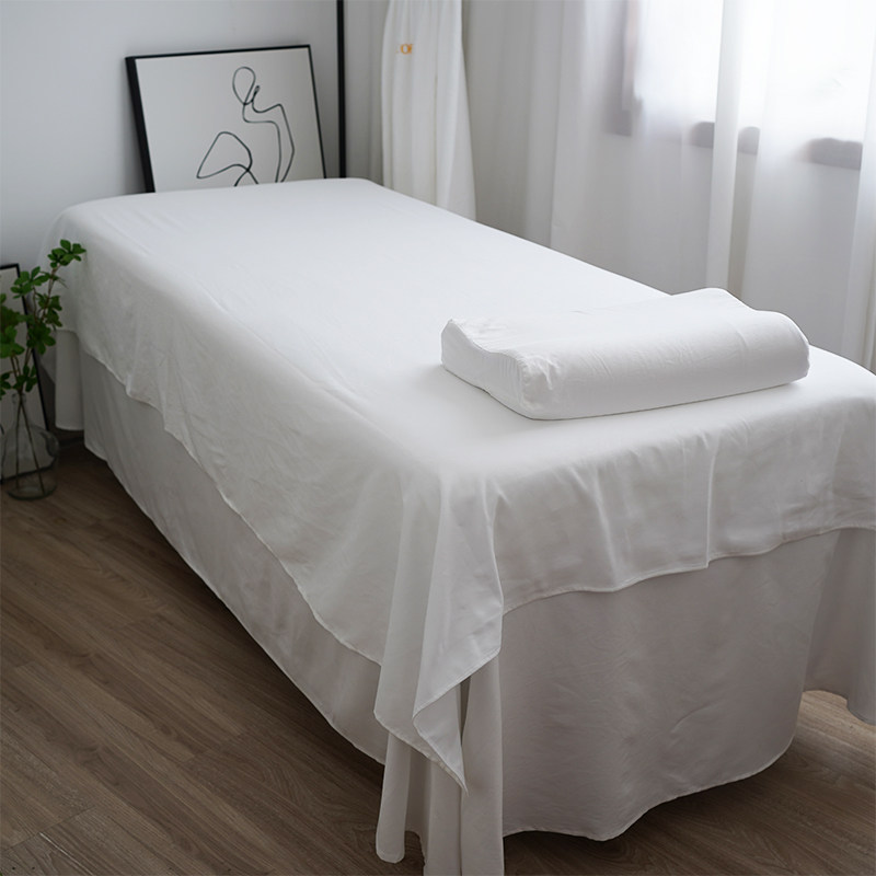 若芙美容床罩小红书网红美容院四件套床单黑白格盖毯小清新风u.