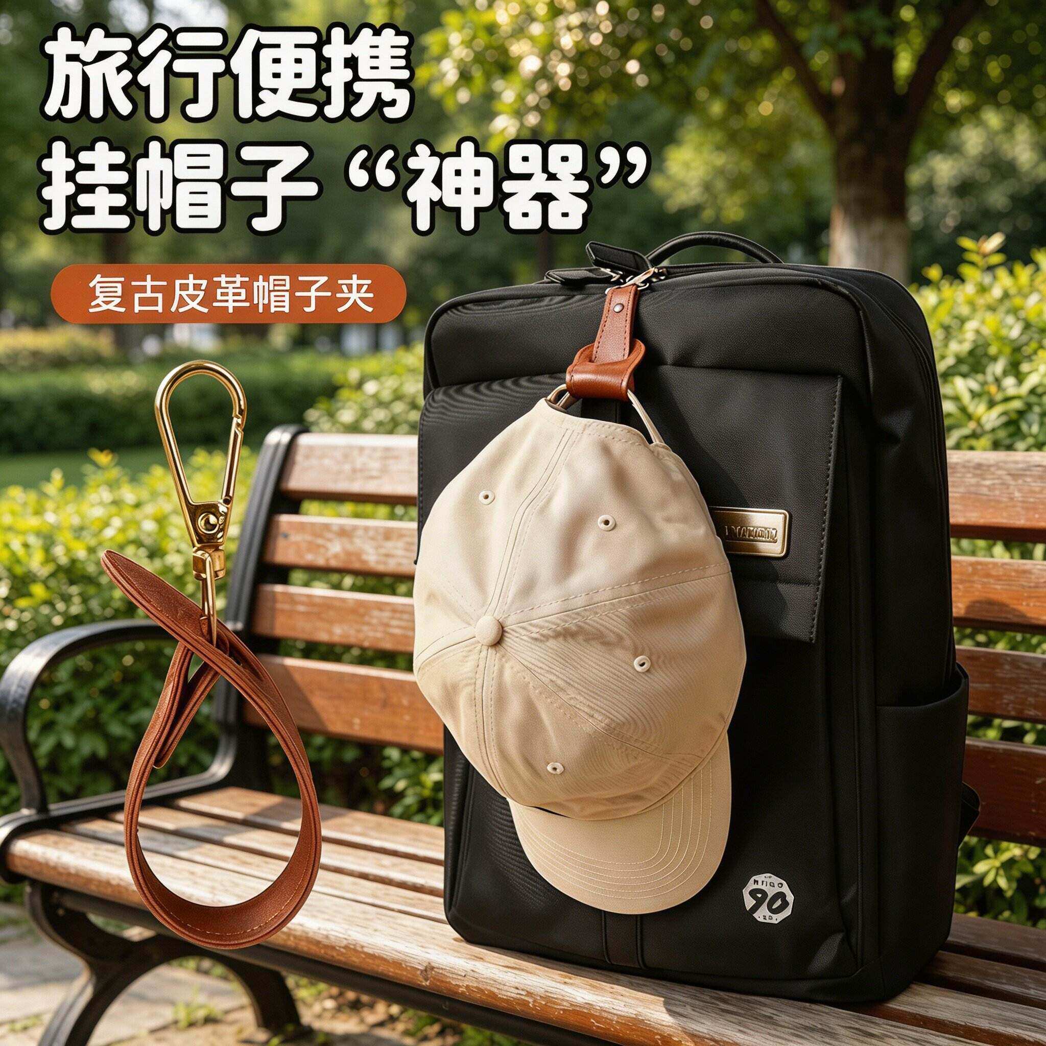 户外旅行帽子夹挂钩丝巾