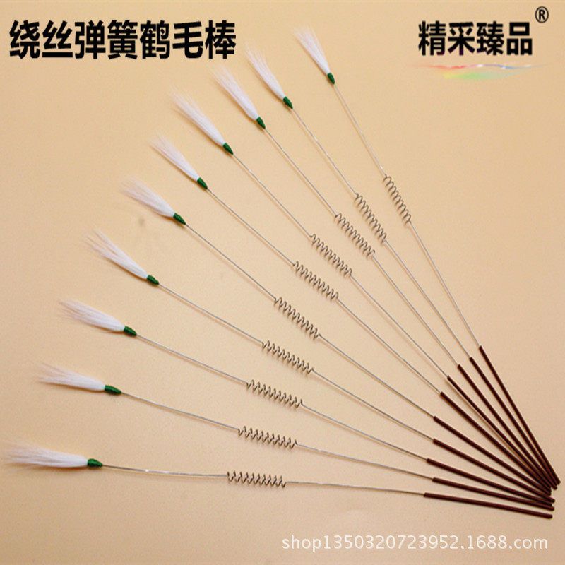 绕丝银针弹簧鹤毛棒采耳工具挖耳朵按摩耳勺打耳毛毛单支