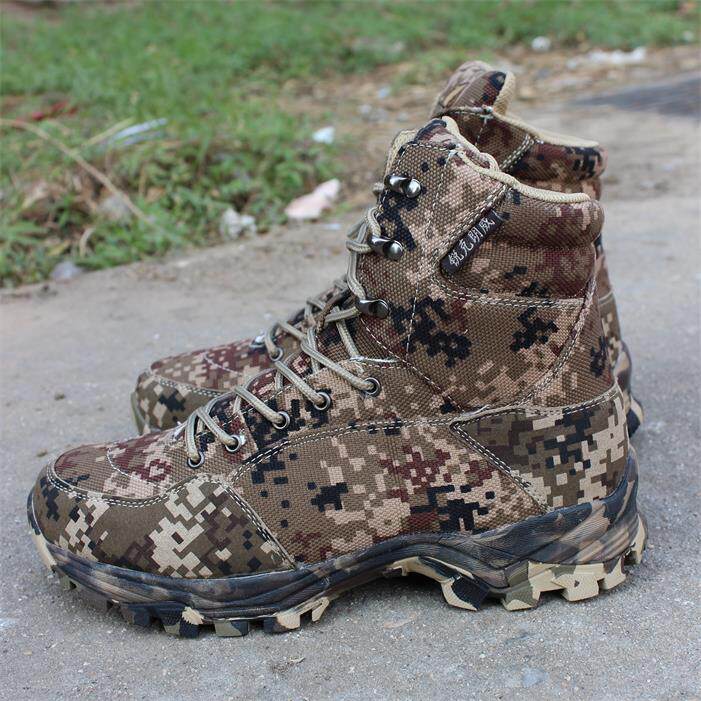 Boots militaires pour homme en toile - Ref 1399325 Image 3