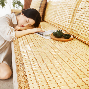 沙发麻将凉席垫夏季筋麻将席座垫新款竹席坐垫防滑沙发罩