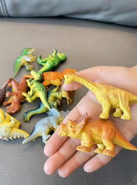 迷你小恐龙世界乐园玩具套装儿童仿真动物甲龙腕龙剑龙模型男孩子