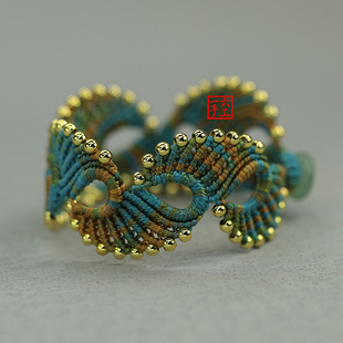 千里江山开屏手绳手工编织diy材料包本命年红绳自编情侣礼物手环