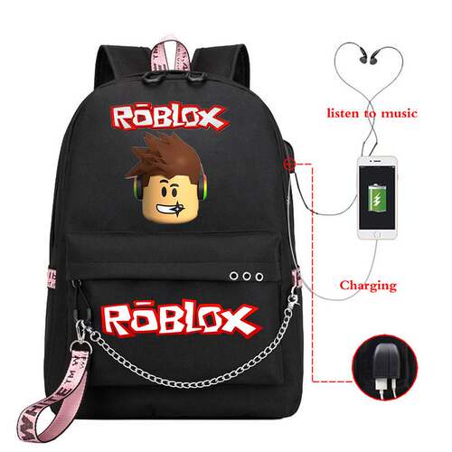 跨境roblox游戏周边校园书包链条