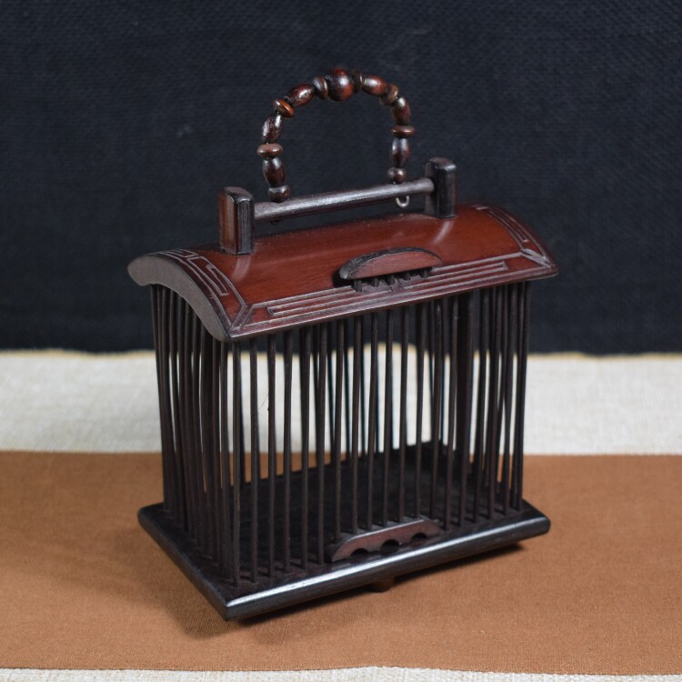 长方形回纹款蝈蝈笼非遗名家陆氏虫具纯手精工全竹制艺品仿古国潮