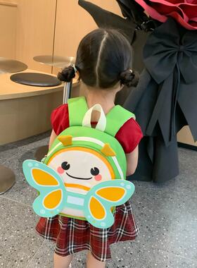 儿童双肩包轻便外出旅游宝宝书包幼儿园小班女童蝴蝶背包可爱超萌