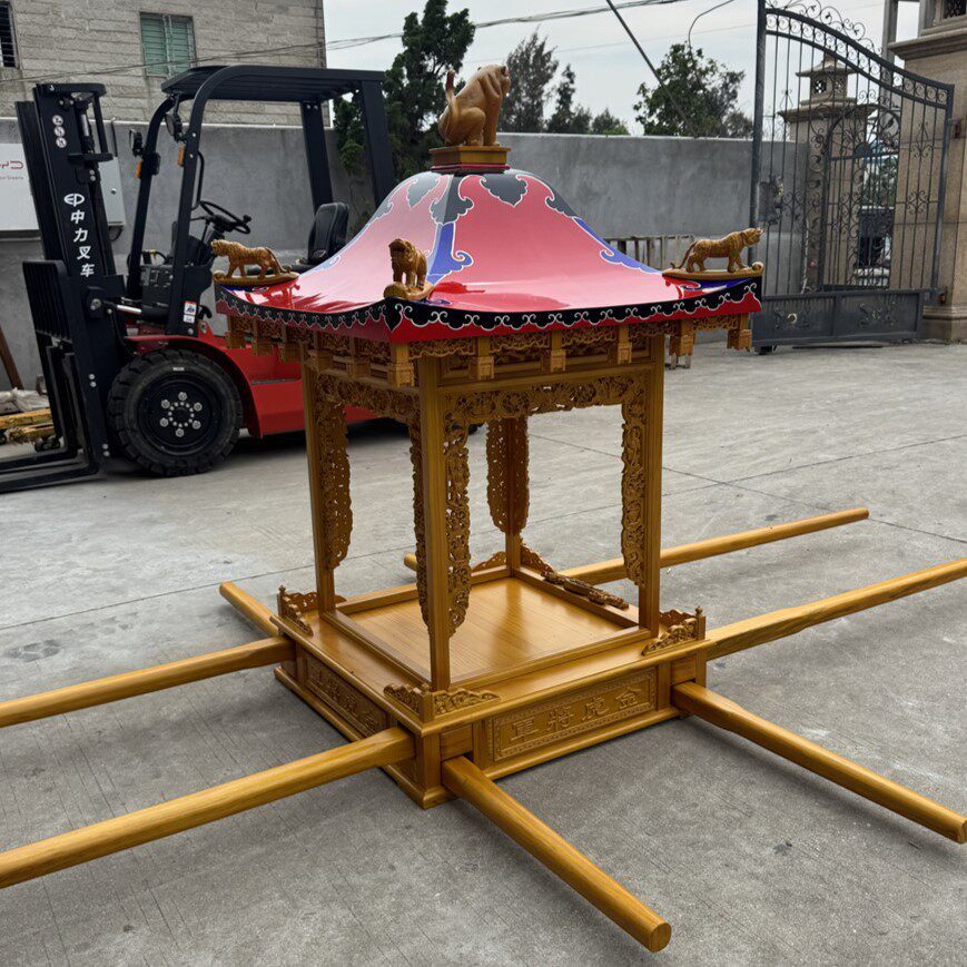 台湾虎爷公神轿金虎将军坐轿巡游