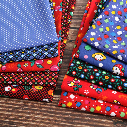 纯棉斜纹小花布料老式棉布