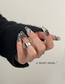 超酷金属关节戒指开口小众设计情侣指环高级感个性 尾戒指甲套女