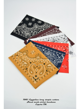 英国原创／经典佩斯利腰果花棉质小方巾领巾发带头巾围巾 bandana