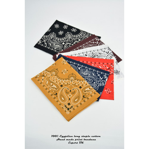 棉质佩斯利腰果花小方巾丝巾头巾