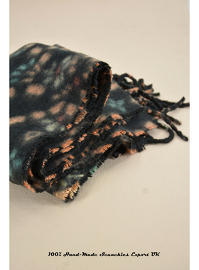 英国原创／100%聚酯纤维（保暖型）色织双面流苏围巾／export UK