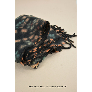 英国原创／100%聚酯纤维（保暖型）色织双面流苏围巾／export UK