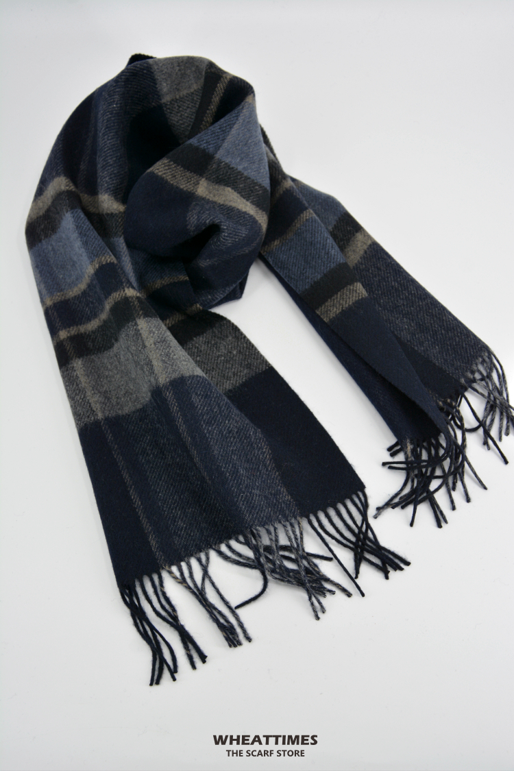 纯新羊毛男女通用秋冬色织围巾