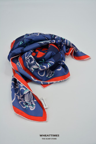 北欧小众设计外单比利时真丝印花