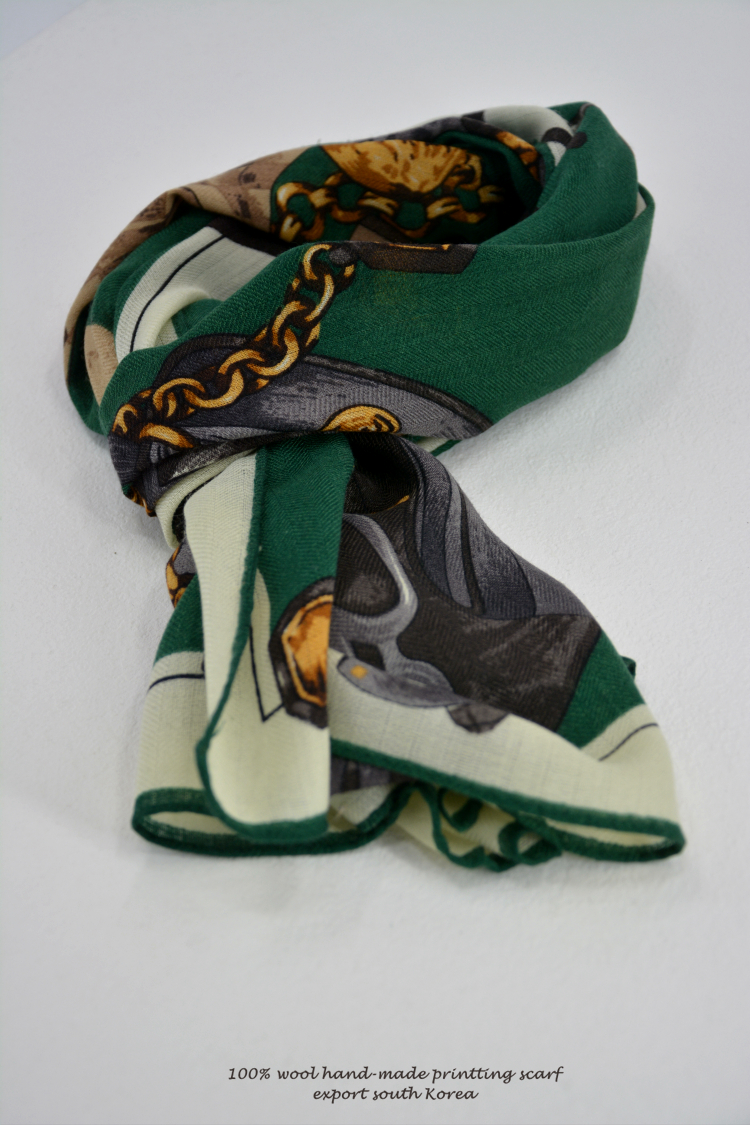 女士印花长方形围巾披肩