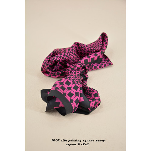 斜纹真丝印花小方巾丝巾围巾