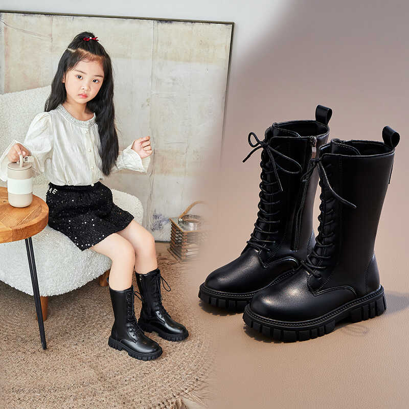 高筒靴子2025新款儿童洋气秋季