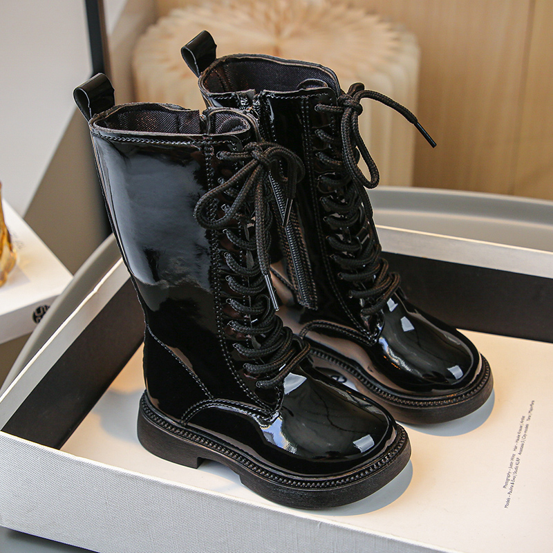 韩版时尚女童公主加绒棉靴马丁靴