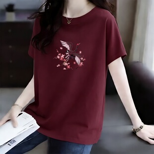 宽松韩版t恤2026夏装新款特大码女装胖妹妹mm遮肚子显瘦短袖上衣