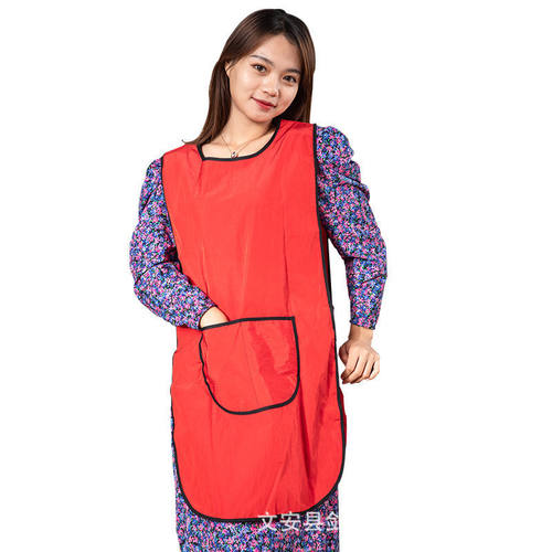 工作服美发工作服围裙双面工服防水美容美发店可印logo现货黑色