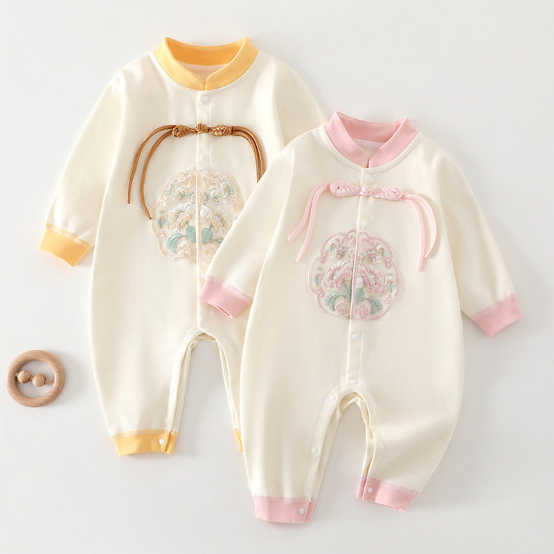 宝宝连体衣新生儿长袖幼儿纯棉中国风秋季爬服国风设计国潮长爬,童装/婴儿装/亲子装,连身衣/爬服/哈衣,淘宝优惠券,粉丝福利购,淘宝优惠卷