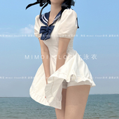 Closet新款 海军裙式 日系可爱JK水手服泳装 Mimoi 温泉游泳衣女款