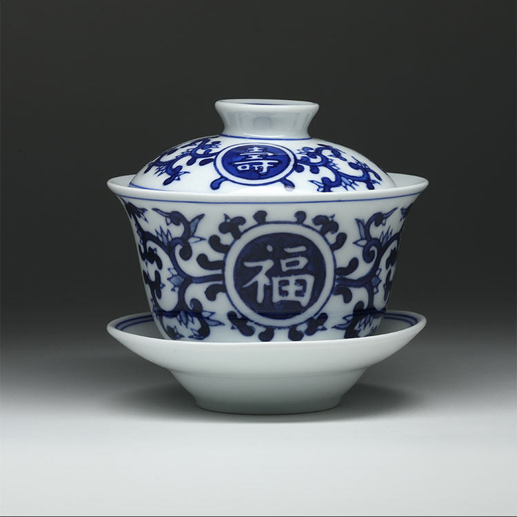 贵和祥景德镇陶瓷茶具三才盖碗
